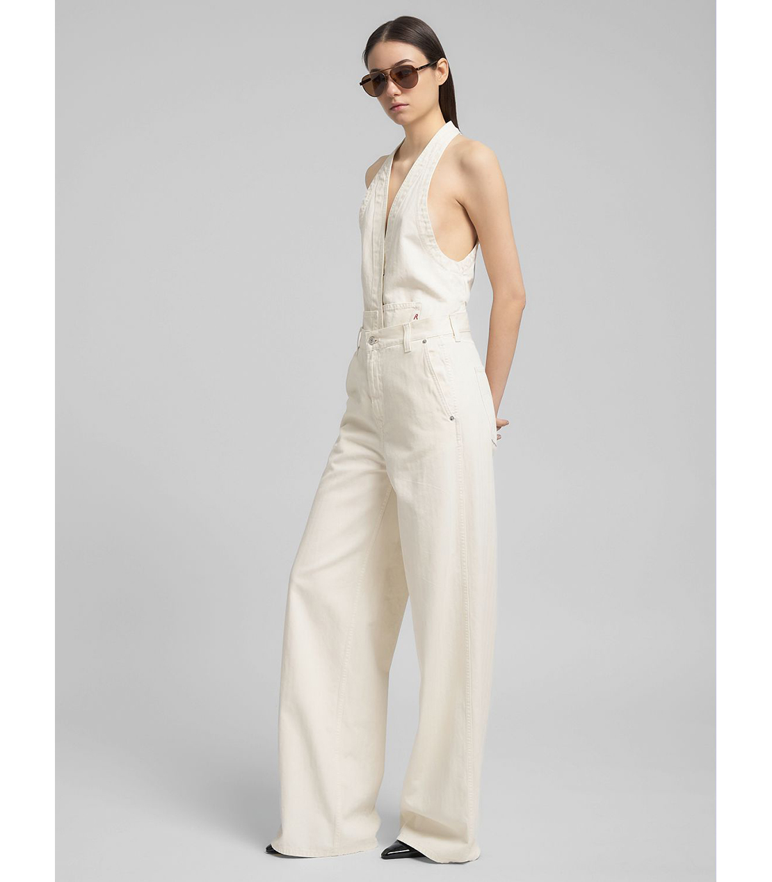 ワイドレッグローライズコットンパンツ 詳細画像 オフホワイト 4